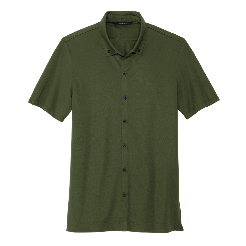 Mercer+Mettle® Stretch Pique Full-Button Polo