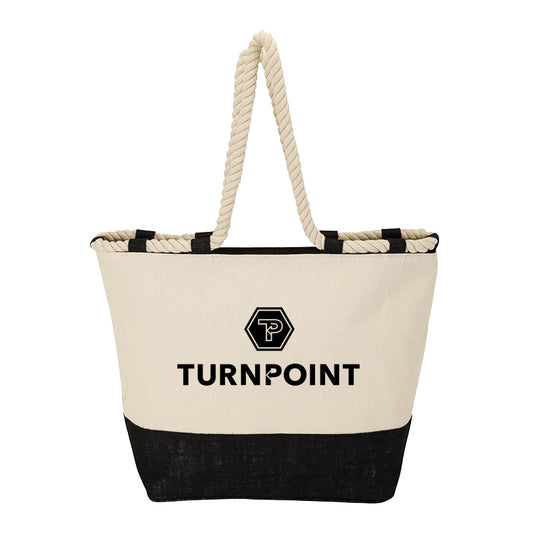 Barcelona Canvas & Jute Tote