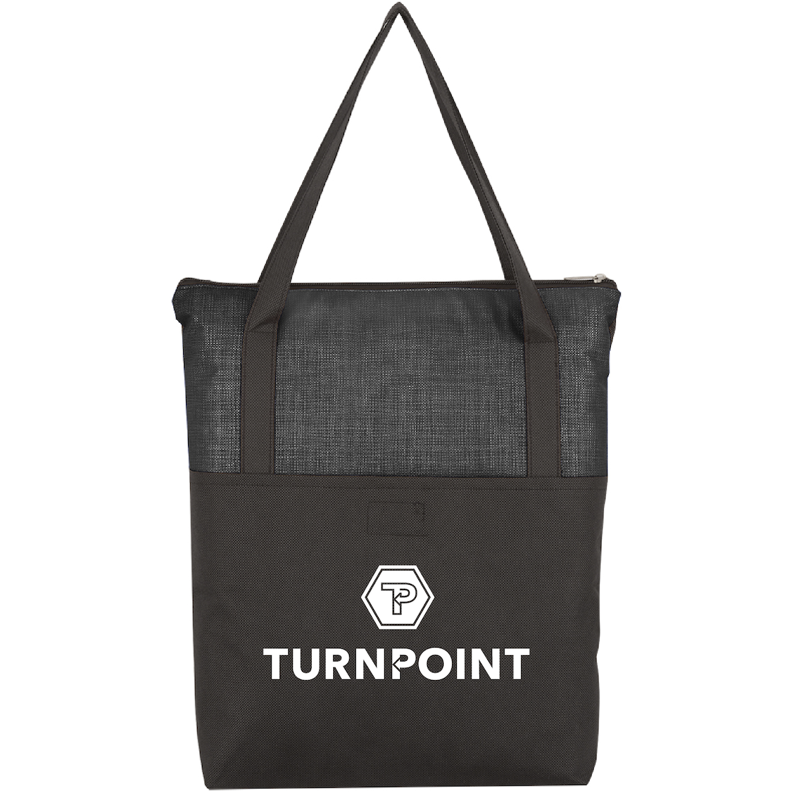 Crosshatch Non Woven Zippered Tote