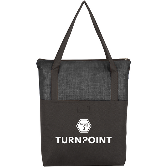 Crosshatch Non Woven Zippered Tote