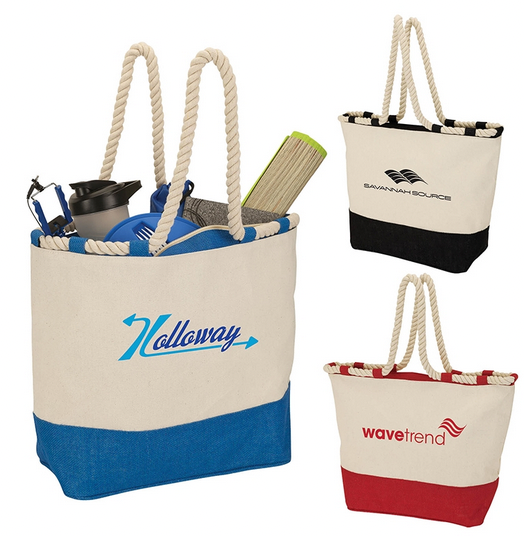 Barcelona Canvas & Jute Tote