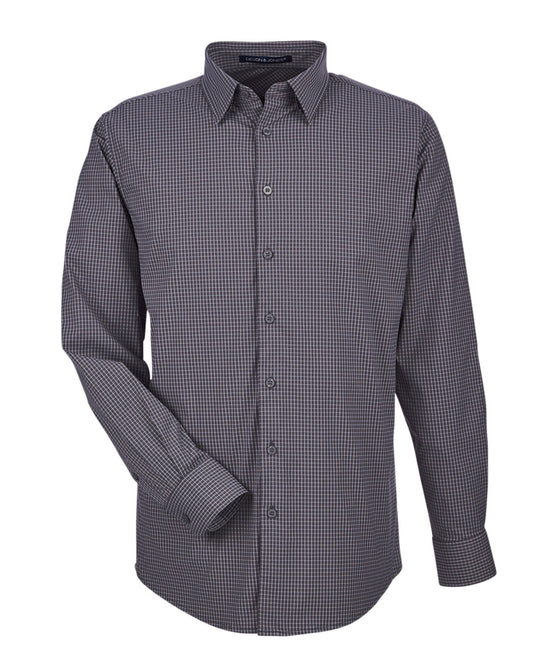 Devon & Jones CrownLux Performance™ Tonal Mini Check Shirt