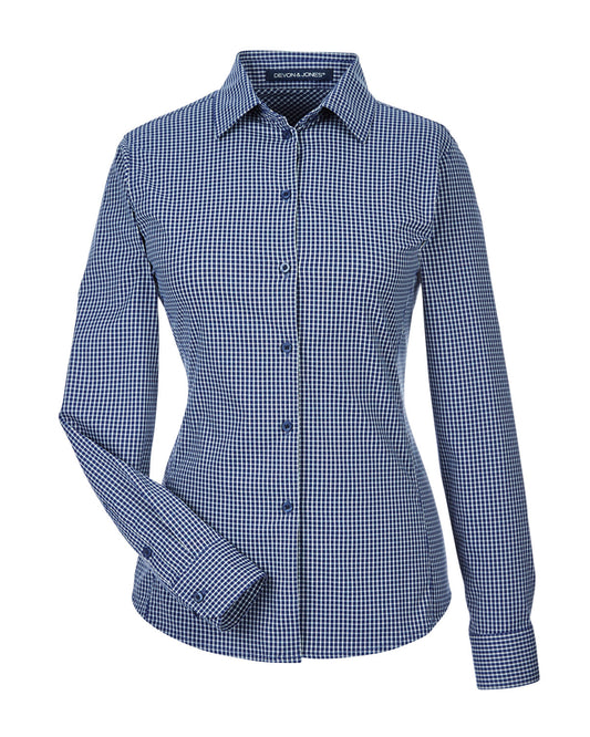 Devon & Jones CrownLux Performance™ Ladies' Tonal Mini Check Shirt